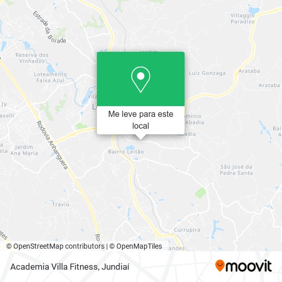 Academia Villa Fitness mapa