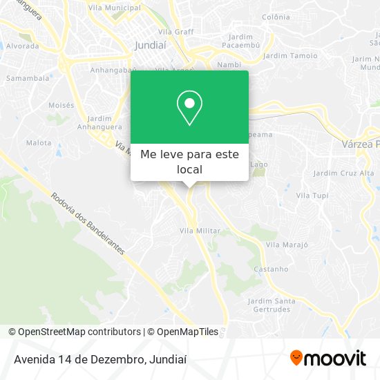 Avenida 14 de Dezembro mapa
