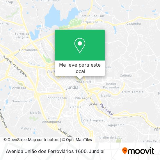 Avenida União dos Ferroviários 1600 mapa