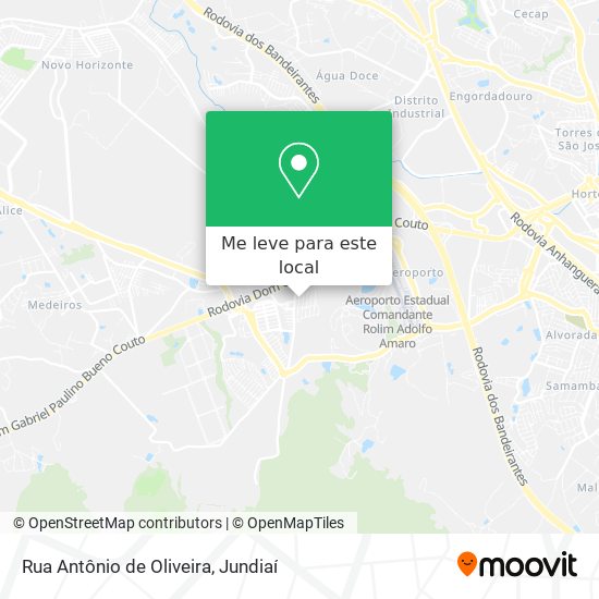 Rua Antônio de Oliveira mapa