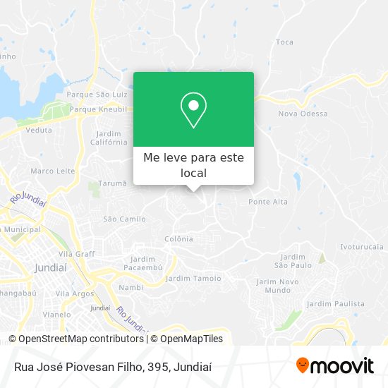 Rua José Piovesan Filho, 395 mapa
