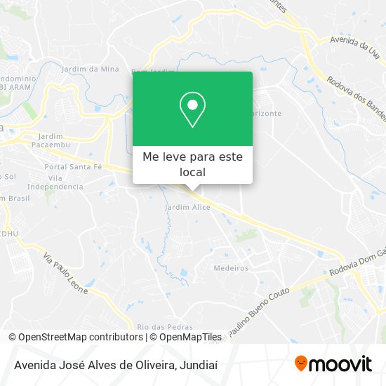 Avenida José Alves de Oliveira mapa