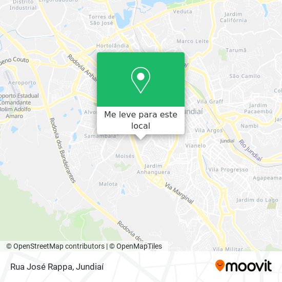 Rua José Rappa mapa