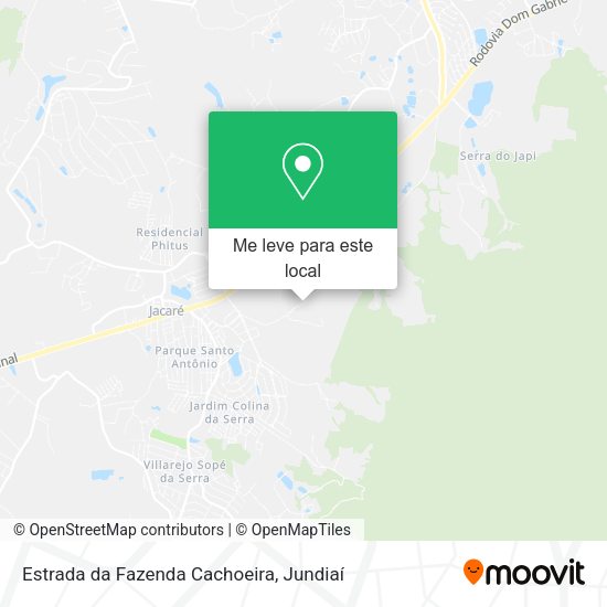Estrada da Fazenda Cachoeira mapa