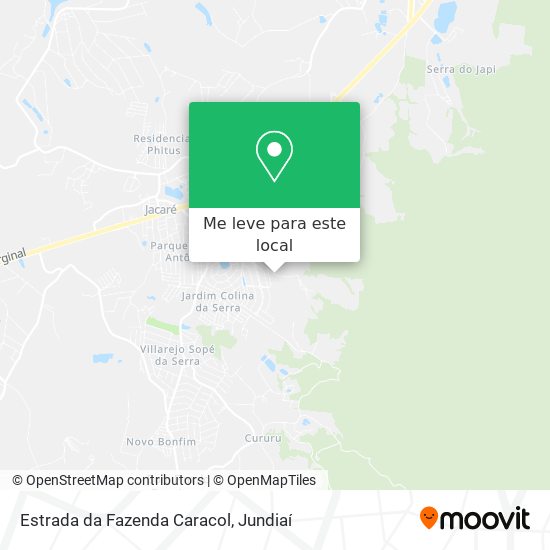 Estrada da Fazenda Caracol mapa