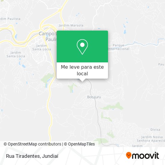 Rua Tiradentes mapa