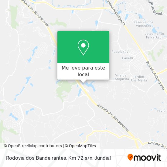 Rodovia dos Bandeirantes, Km 72 s / n mapa