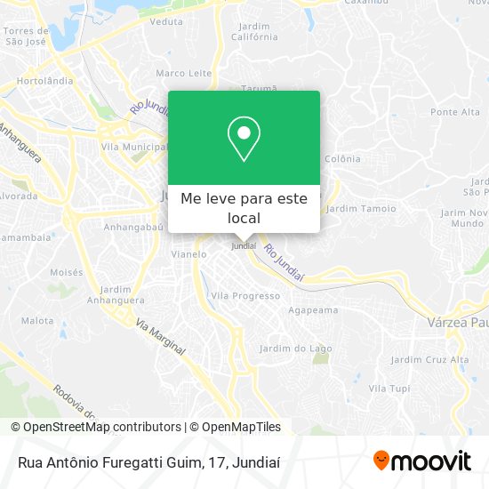 Rua Antônio Furegatti Guim, 17 mapa