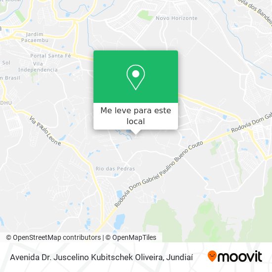 Avenida Dr. Juscelino Kubitschek Oliveira mapa