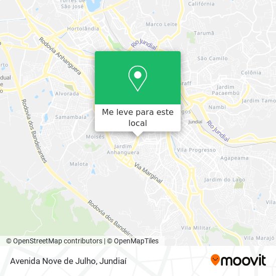Avenida Nove de Julho mapa
