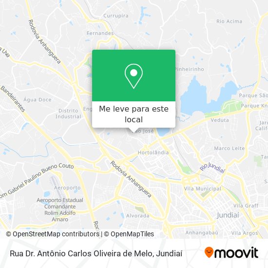 Rua Dr. Antônio Carlos Oliveira de Melo mapa