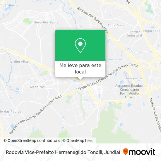 Rodovia Vice-Prefeito Hermenegildo Tonolli mapa