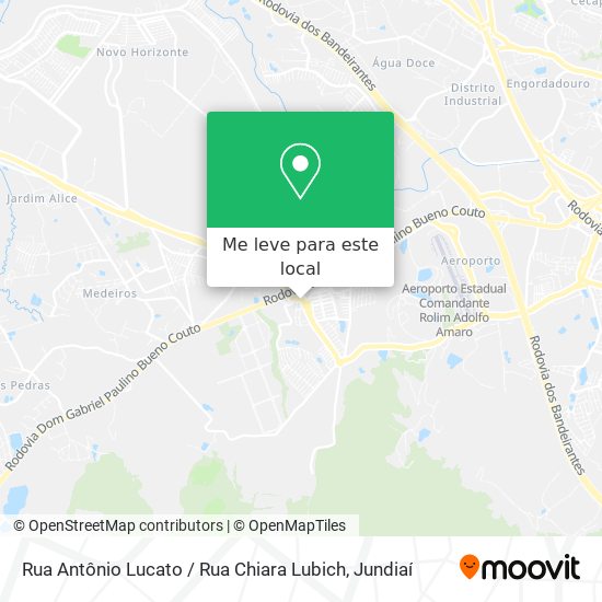 Rua Antônio Lucato / Rua Chiara Lubich mapa
