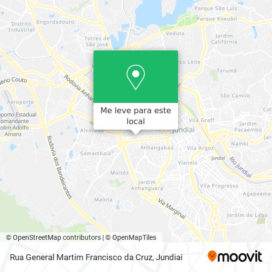Rua General Martim Francisco da Cruz mapa