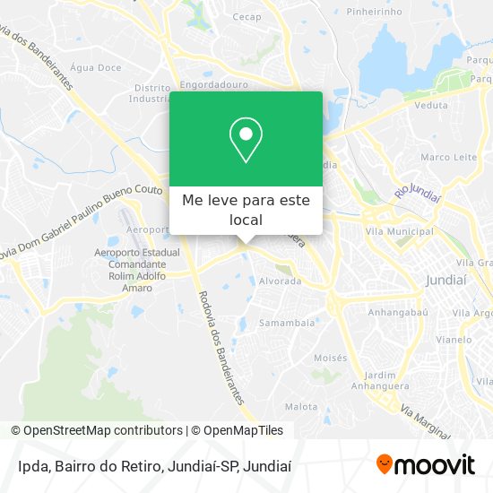 Ipda, Bairro do Retiro, Jundiaí-SP mapa