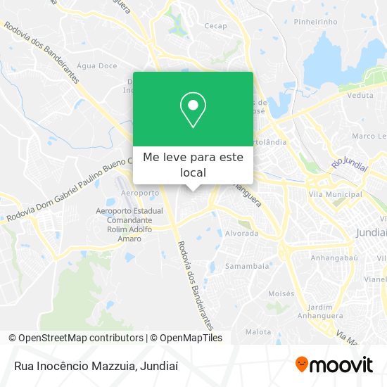 Rua Inocêncio Mazzuia mapa