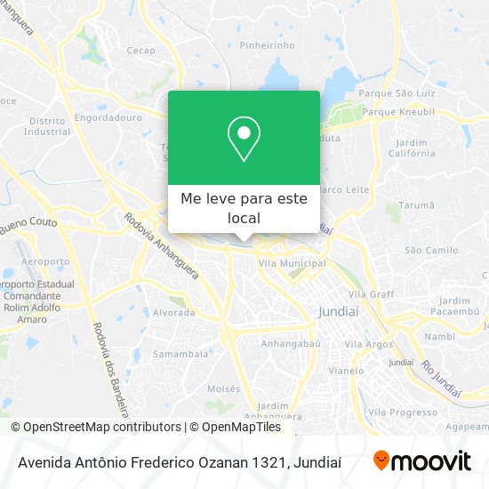 Avenida Antônio Frederico Ozanan 1321 mapa