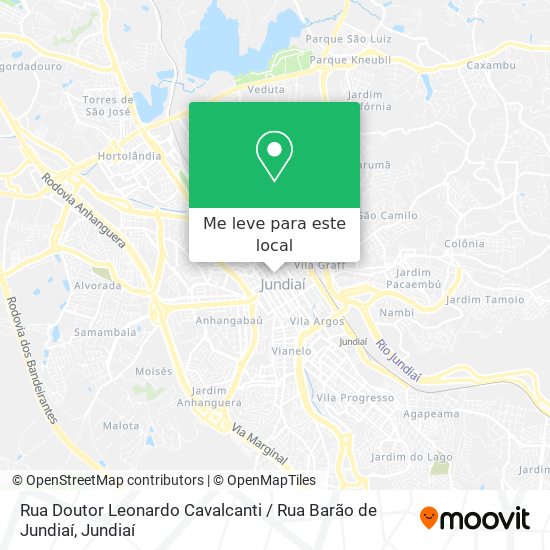 Rua Doutor Leonardo Cavalcanti / Rua Barão de Jundiaí mapa