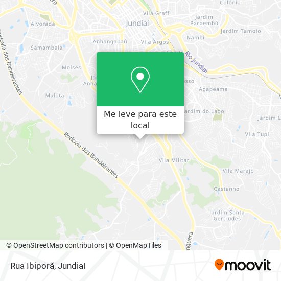 Rua Ibiporã mapa