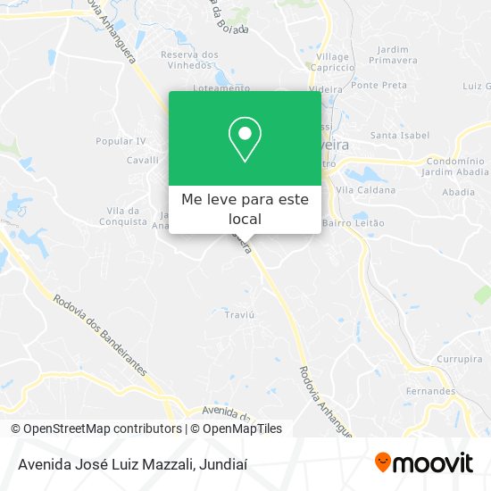 Avenida José Luiz Mazzali mapa