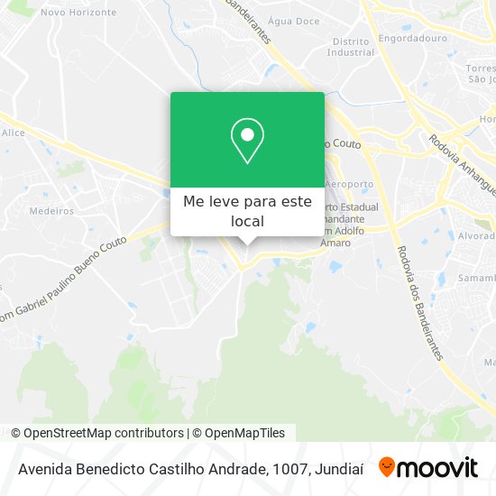 Avenida Benedicto Castilho Andrade, 1007 mapa