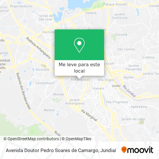 Avenida Doutor Pedro Soares de Camargo mapa