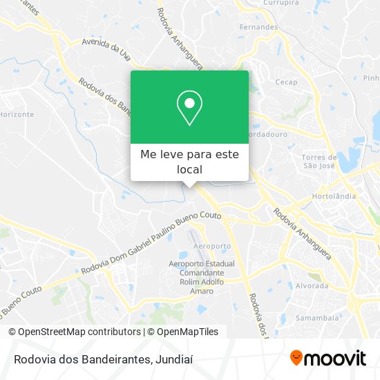 Rodovia dos Bandeirantes mapa