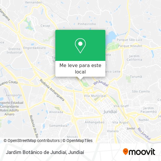 Jardim Botânico de Jundiaí mapa
