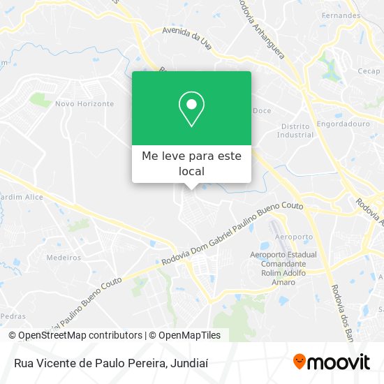 Rua Vicente de Paulo Pereira mapa