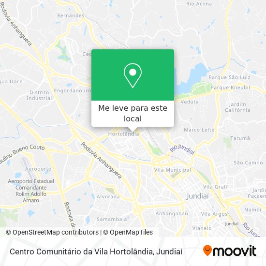 Centro Comunitário da Vila Hortolândia mapa