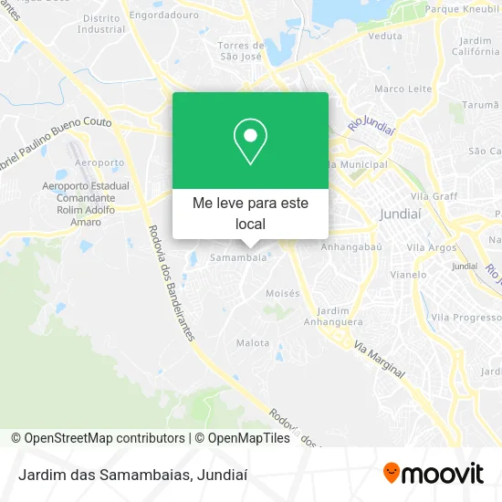 Jardim das Samambaias mapa