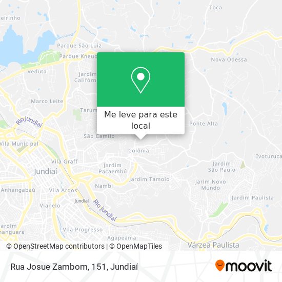 Rua Josue Zambom, 151 mapa