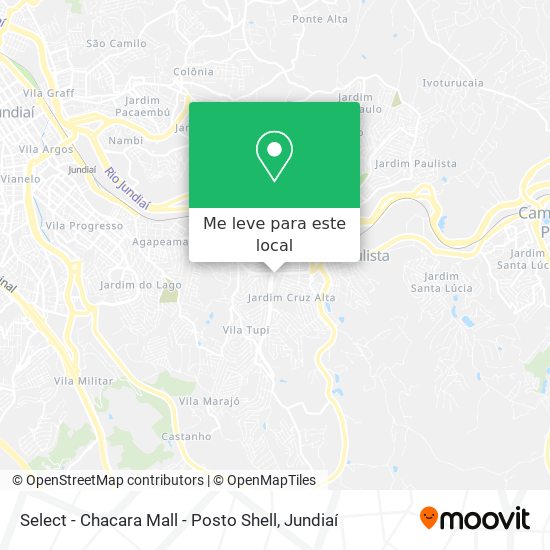 Select - Chacara Mall - Posto Shell mapa