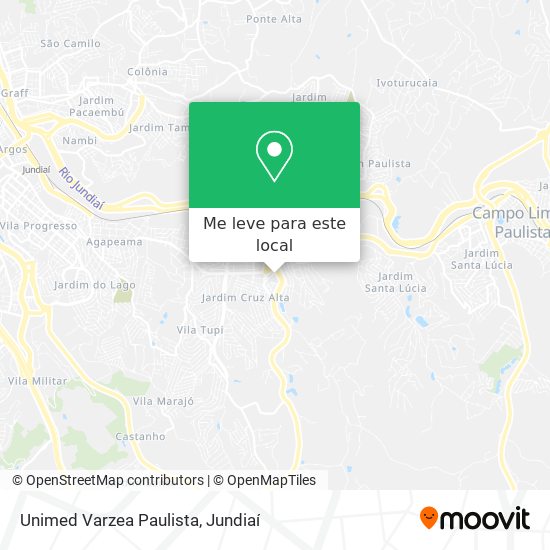 Unimed Varzea Paulista mapa