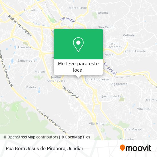 Rua Bom Jesus de Pirapora mapa