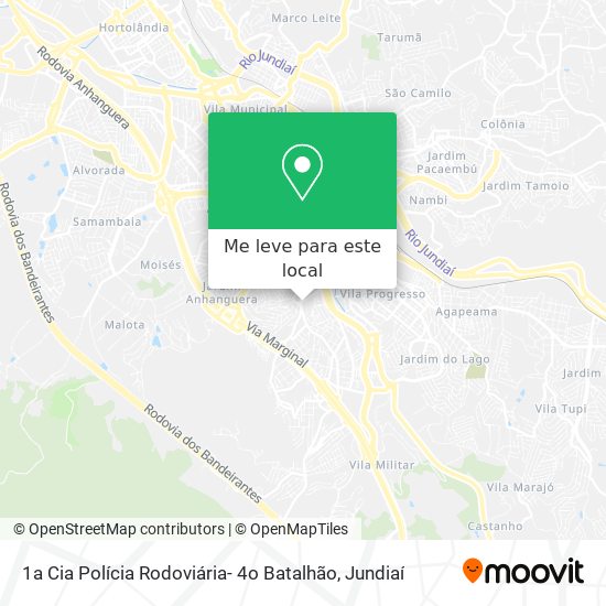 1a Cia Polícia Rodoviária- 4o Batalhão mapa