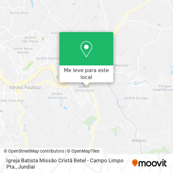 Igreja Batista Missão Cristã Betel - Campo Limpo Pta. mapa