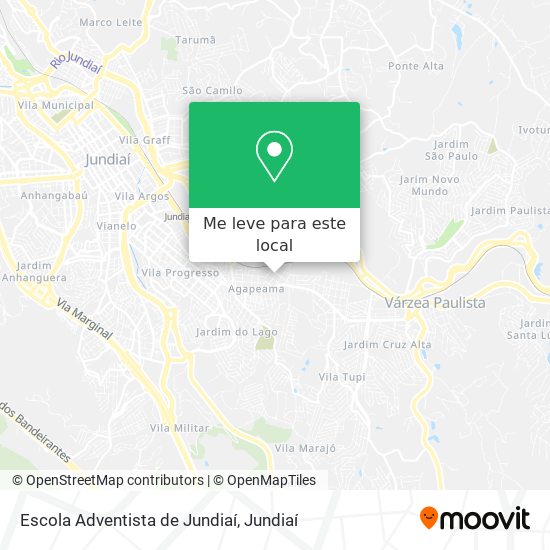 Escola Adventista de Jundiaí mapa