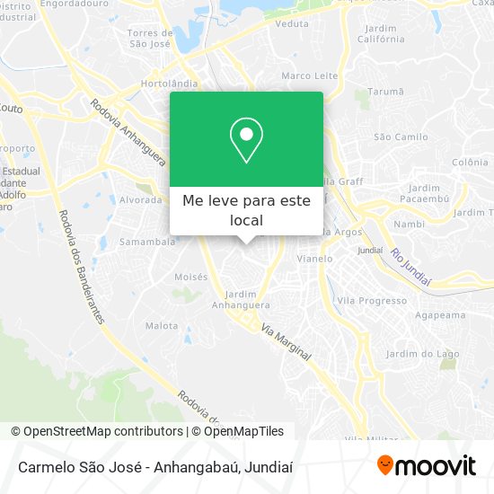 Carmelo São José - Anhangabaú mapa