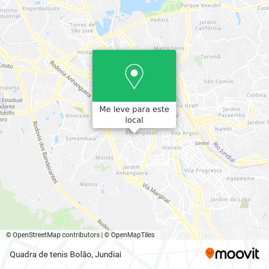 Quadra de tenis Bolão mapa