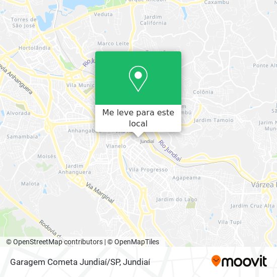 Garagem Cometa Jundiaí/SP mapa