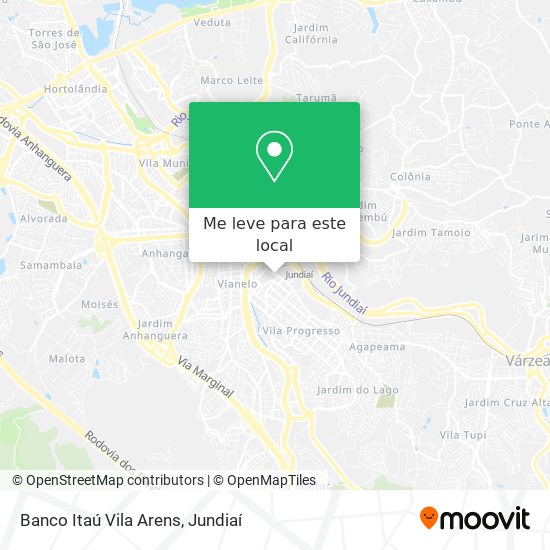 Banco Itaú Vila Arens mapa