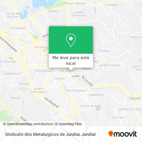 Sindicato dos Metalurgicos de Jundiai mapa