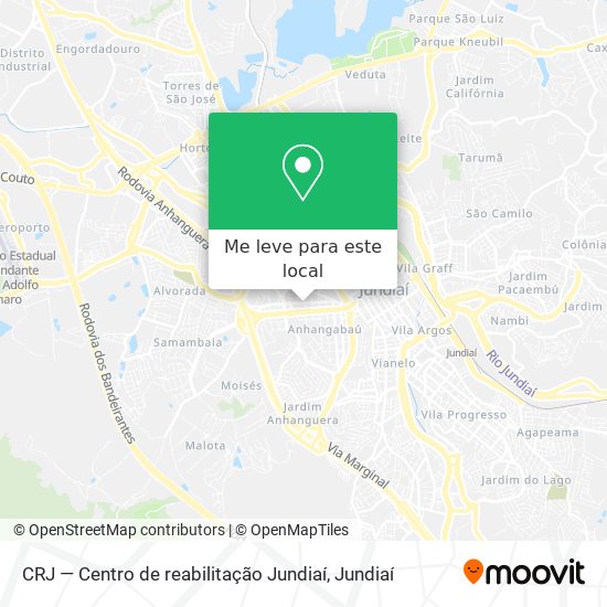 CRJ — Centro de reabilitação Jundiaí mapa