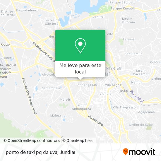 ponto de taxi pq da uva mapa