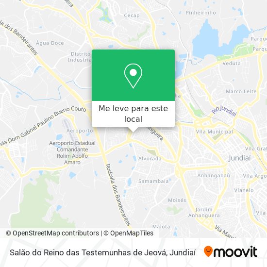 Salão do Reino das Testemunhas de Jeová mapa