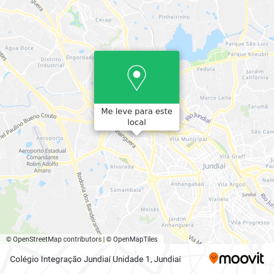 Colégio Integração Jundiaí Unidade 1 mapa