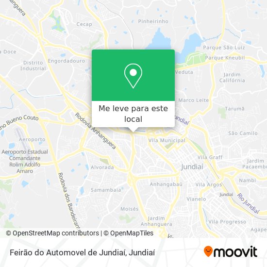 Feirão do Automovel de Jundiaí mapa