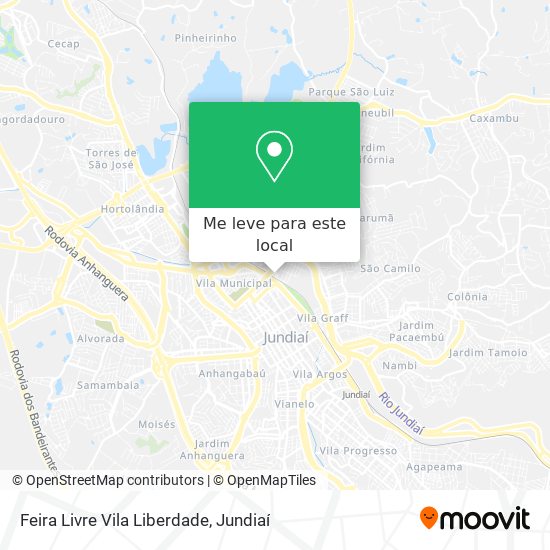 Feira Livre Vila Liberdade mapa