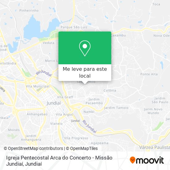 Igreja Pentecostal Arca do Concerto - Missão Jundiaí mapa